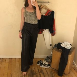 Faux Leather Wide Leg Anthropologie Pants
